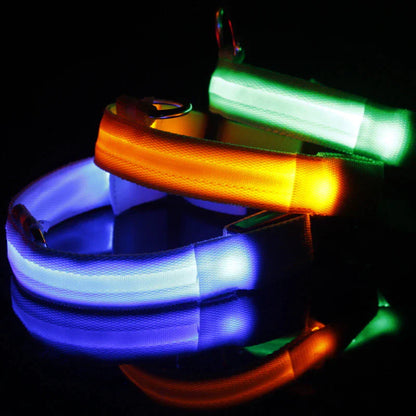 LED Light-Up Dog Collar – Waterproof, Adjustable & Ultra Bright Safety for Night Walks