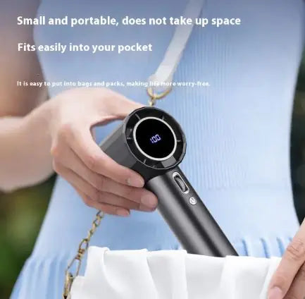 Portable Mini Handheld Fan – 6-Speed USB Rechargeable Quiet Travel Fan for Outdoor, Office, and Home Use