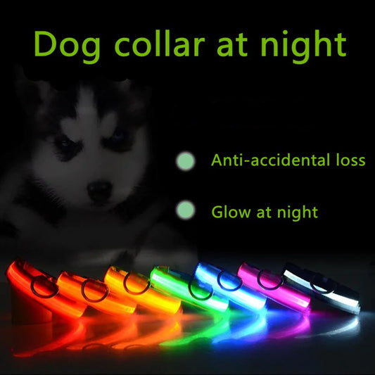 LED Light-Up Dog Collar – Waterproof, Adjustable & Ultra Bright Safety for Night Walks