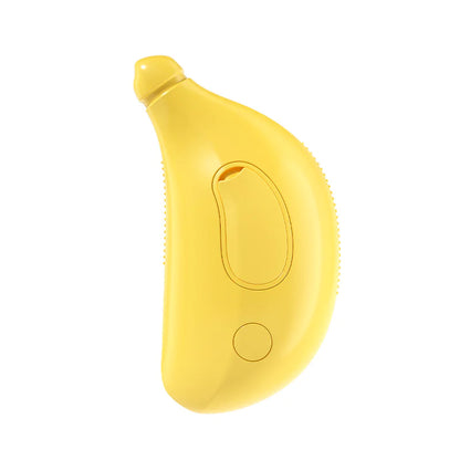 3-in-1 Banana Pet Grooming Brush – Steam, Massage & Hair Remover