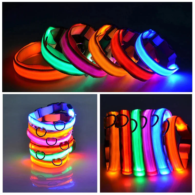 LED Light-Up Dog Collar – Waterproof, Adjustable & Ultra Bright Safety for Night Walks