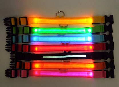 LED Light-Up Dog Collar – Waterproof, Adjustable & Ultra Bright Safety for Night Walks